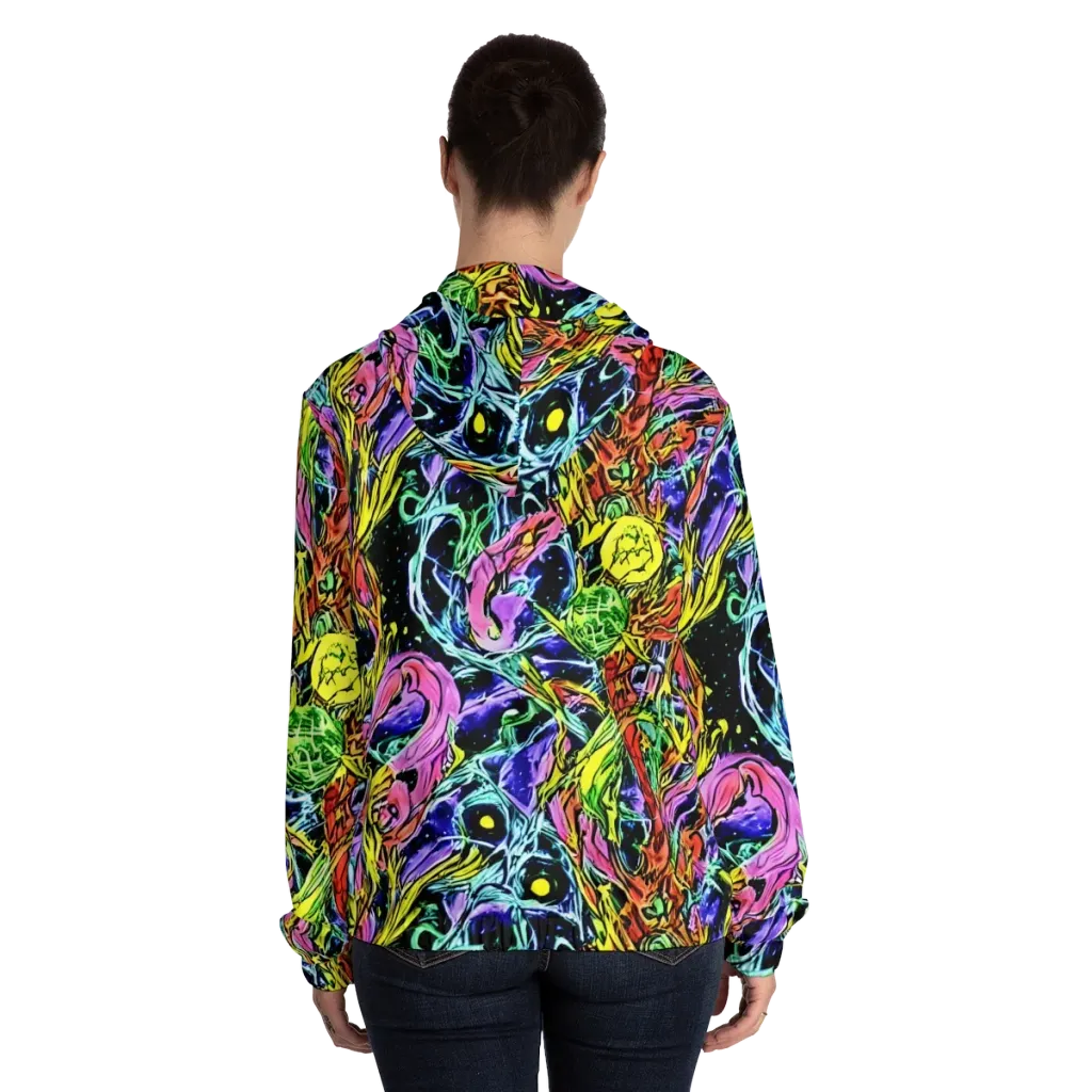 Astral Plumage on Women's Full-Zip Hoodie — Back On Person