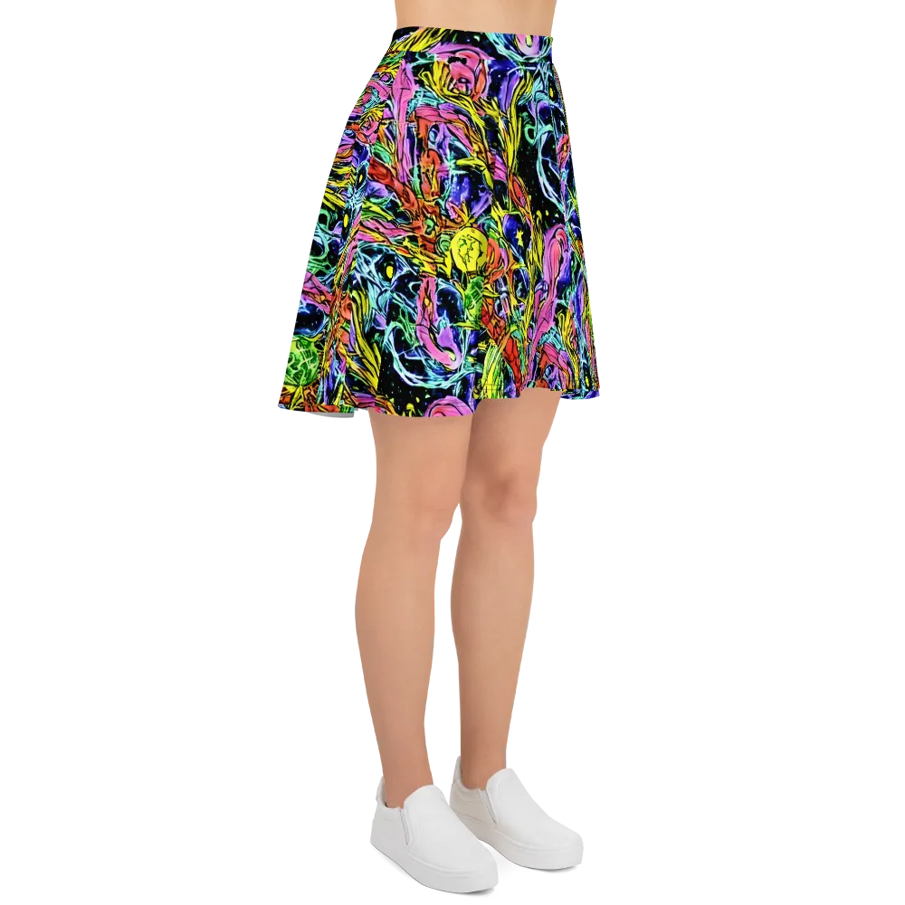 Astral Plumage on Skater Skirt — Right