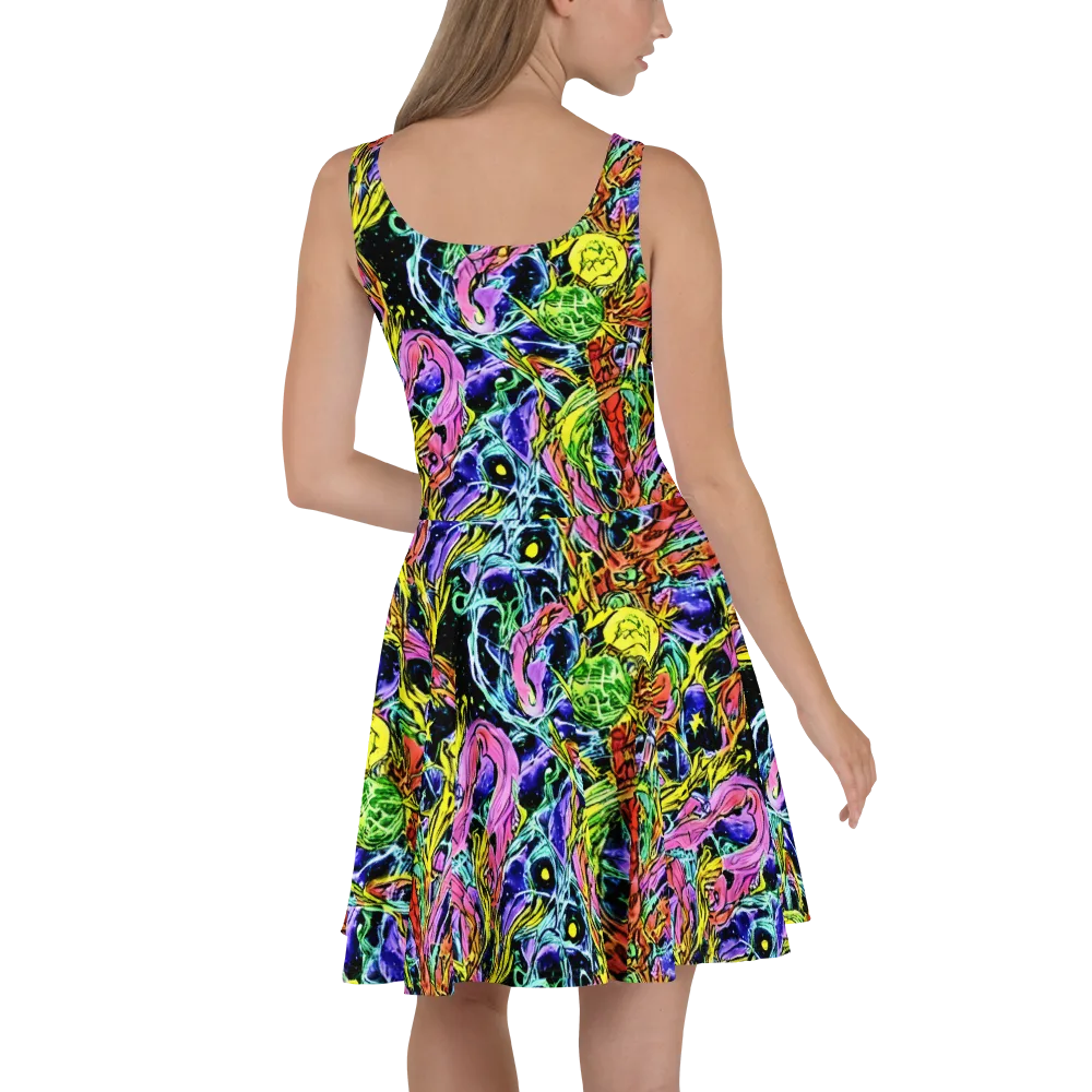 Astral Plumage on Skater Dress — Back