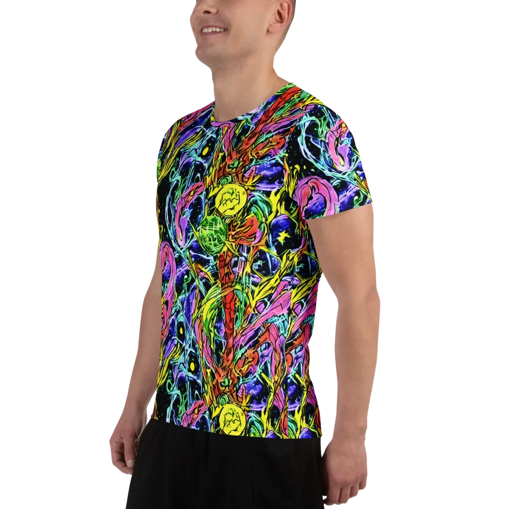 Astral Plumage on Men's Athletic T-Shirt — Left