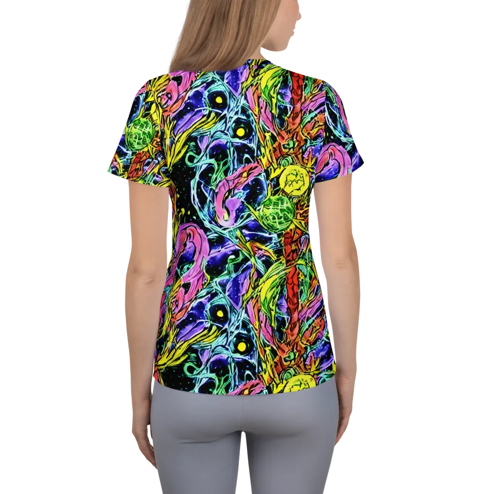 Astral Plumage on Women's Athletic T-Shirt — Back