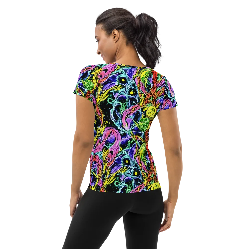 Astral Plumage on Women's Athletic T-Shirt — Back