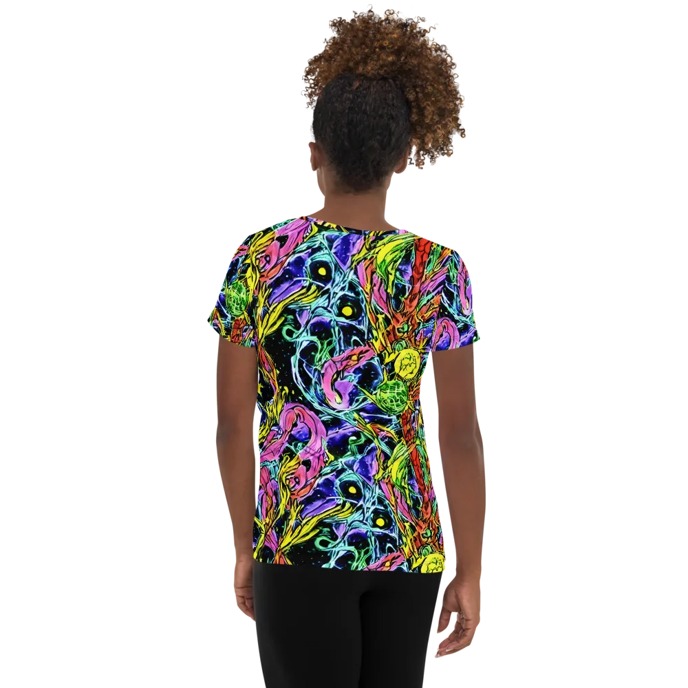 Astral Plumage on Women's Athletic T-Shirt — Back
