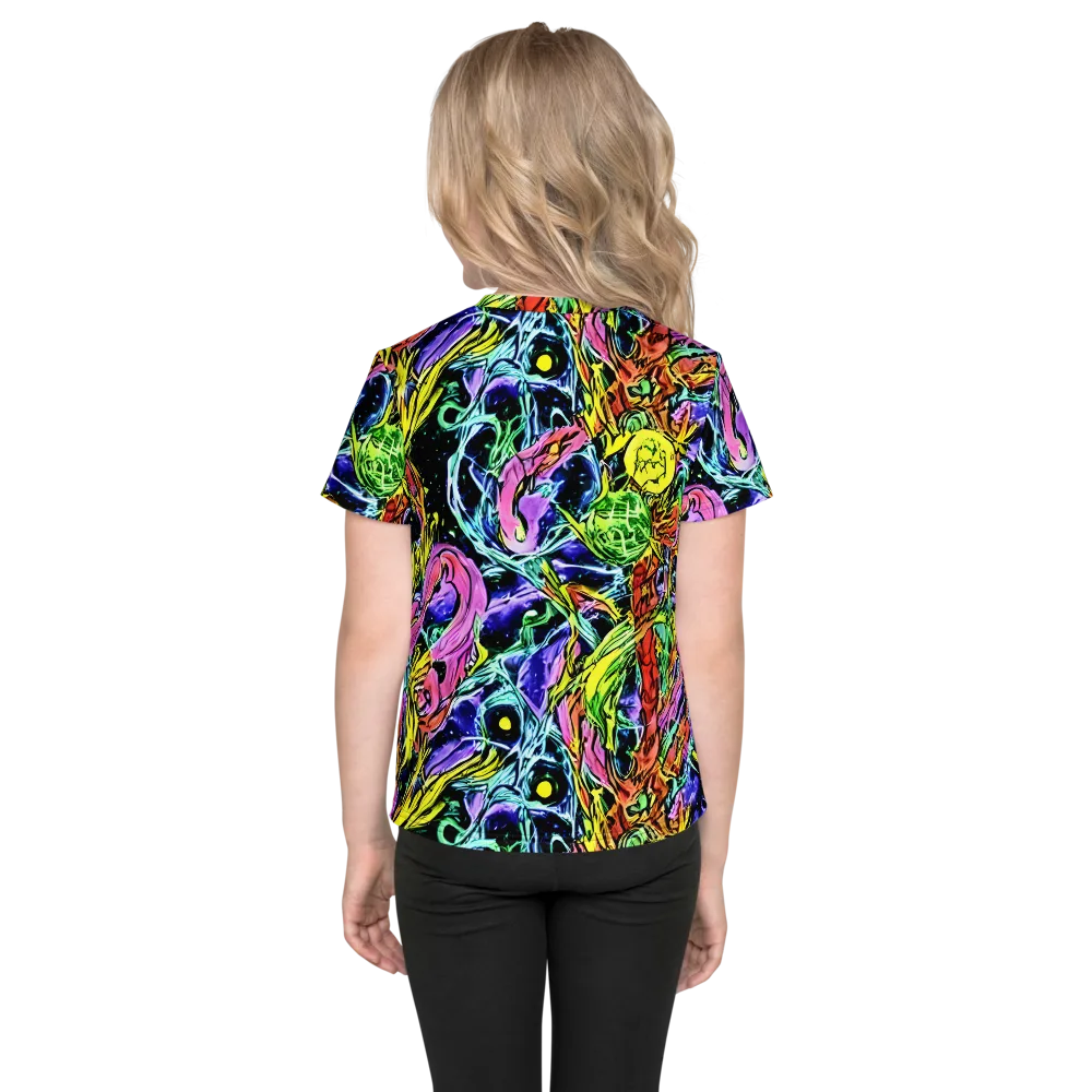 Astral Plumage on Kids Crew Neck T-Shirt — Back