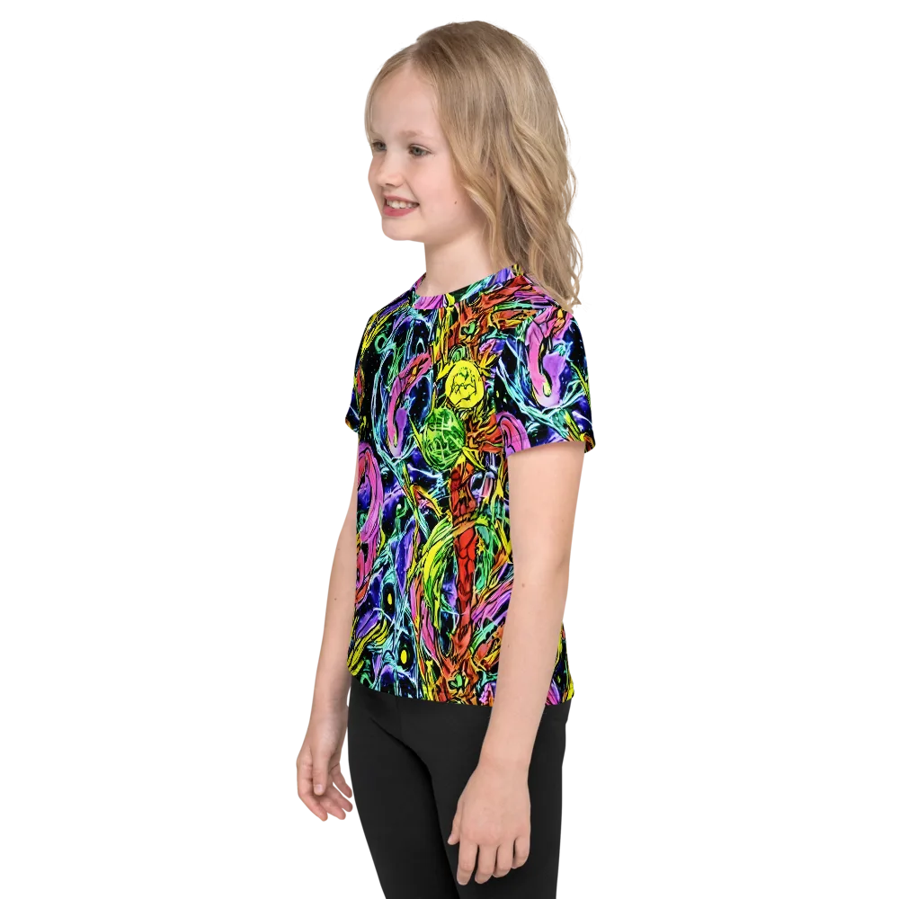 Astral Plumage on Kids Crew Neck T-Shirt — Left