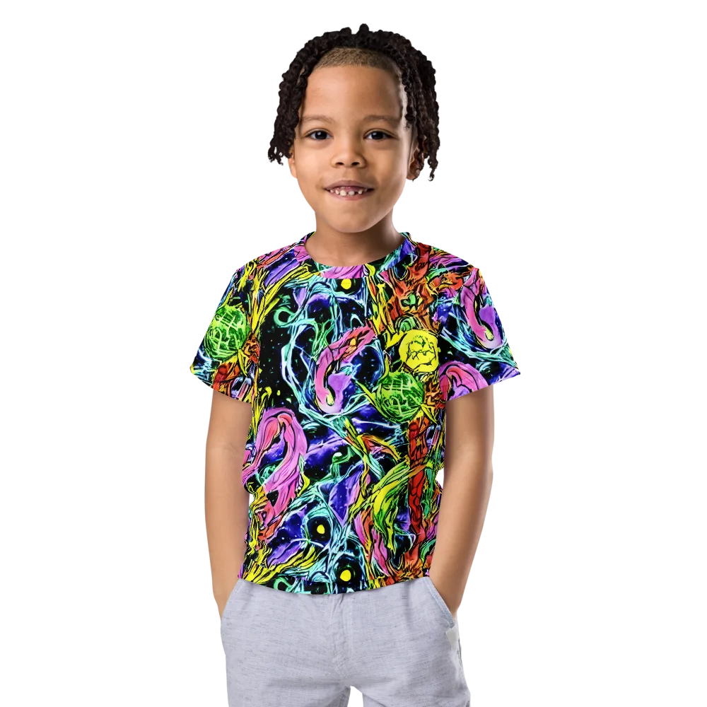 Astral Plumage on Kids Crew Neck T-Shirt — Front