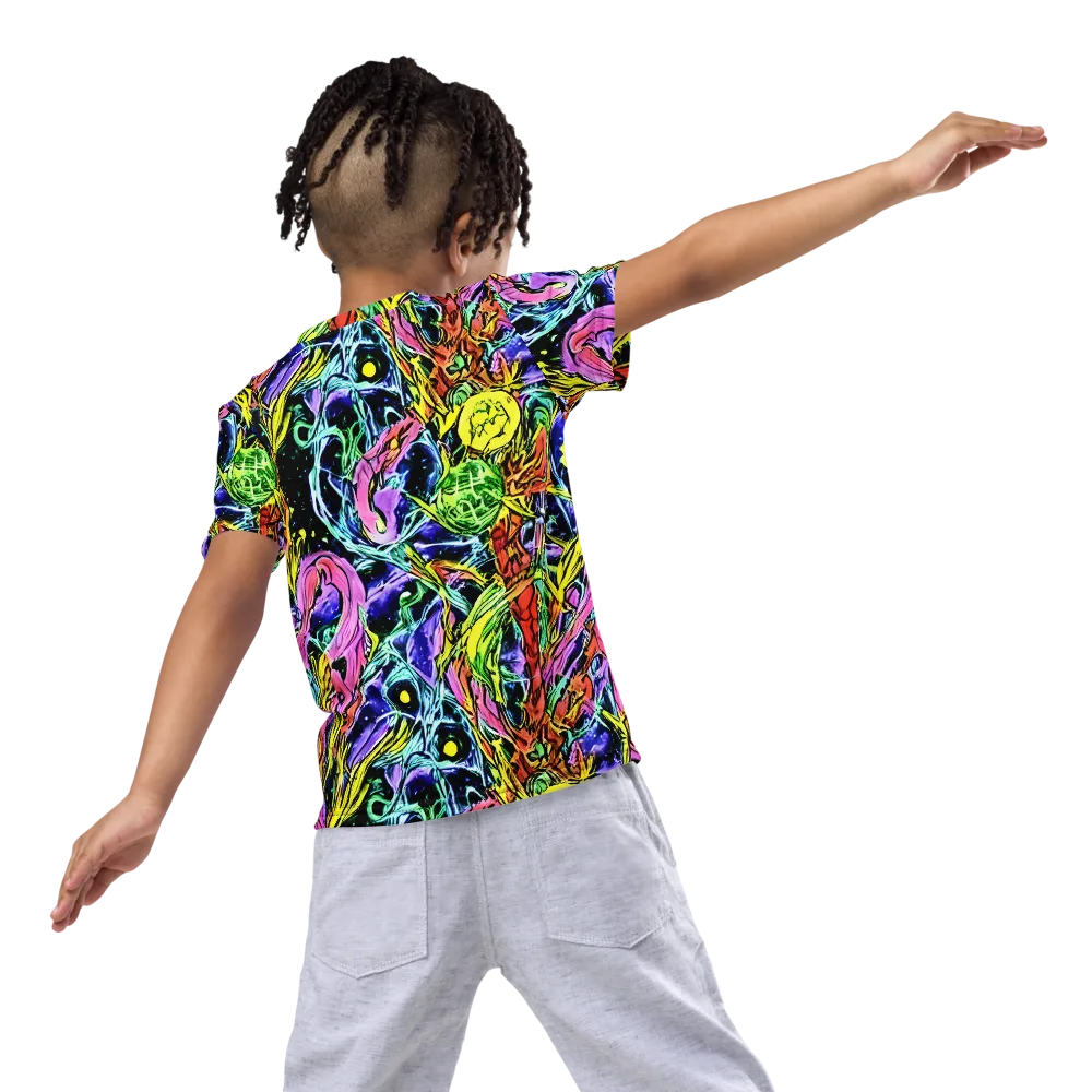Astral Plumage on Kids Crew Neck T-Shirt — Back