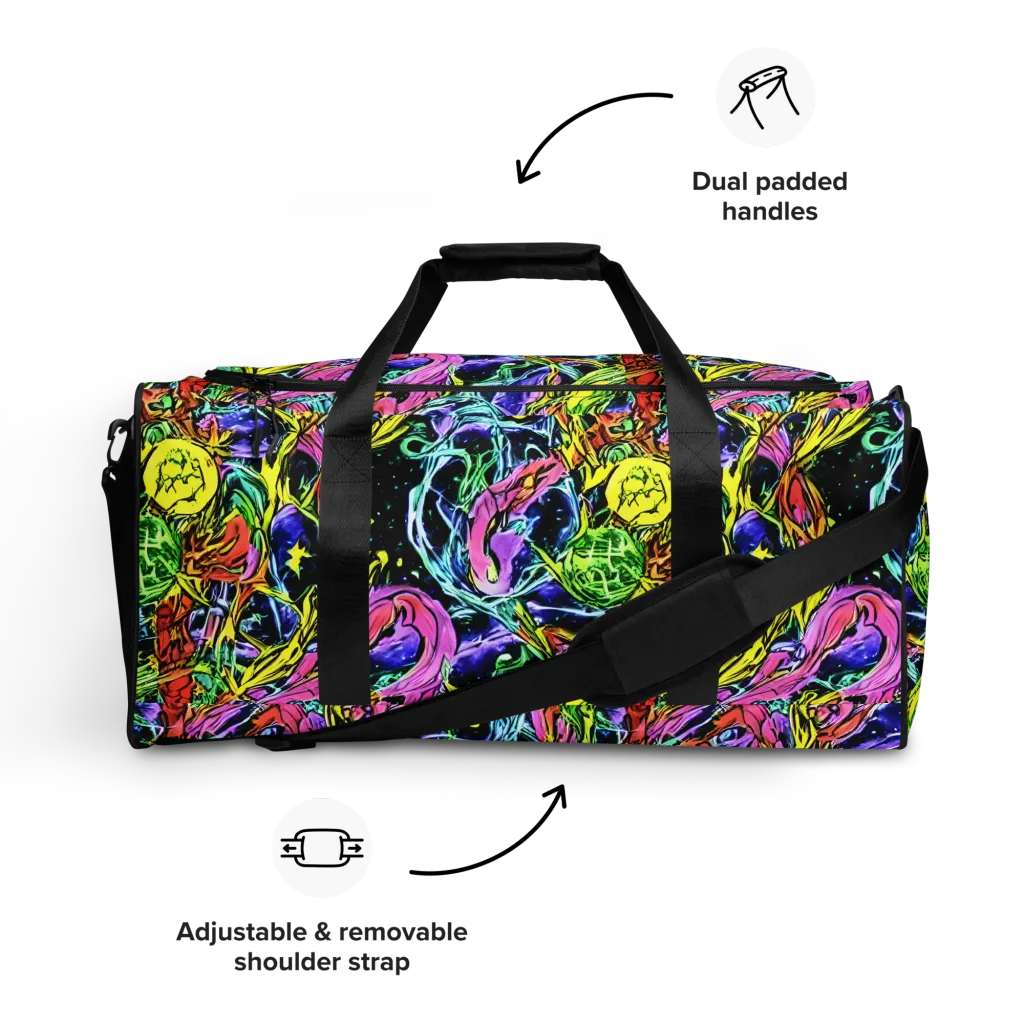 Astral Plumage on Duffle Bag — Front