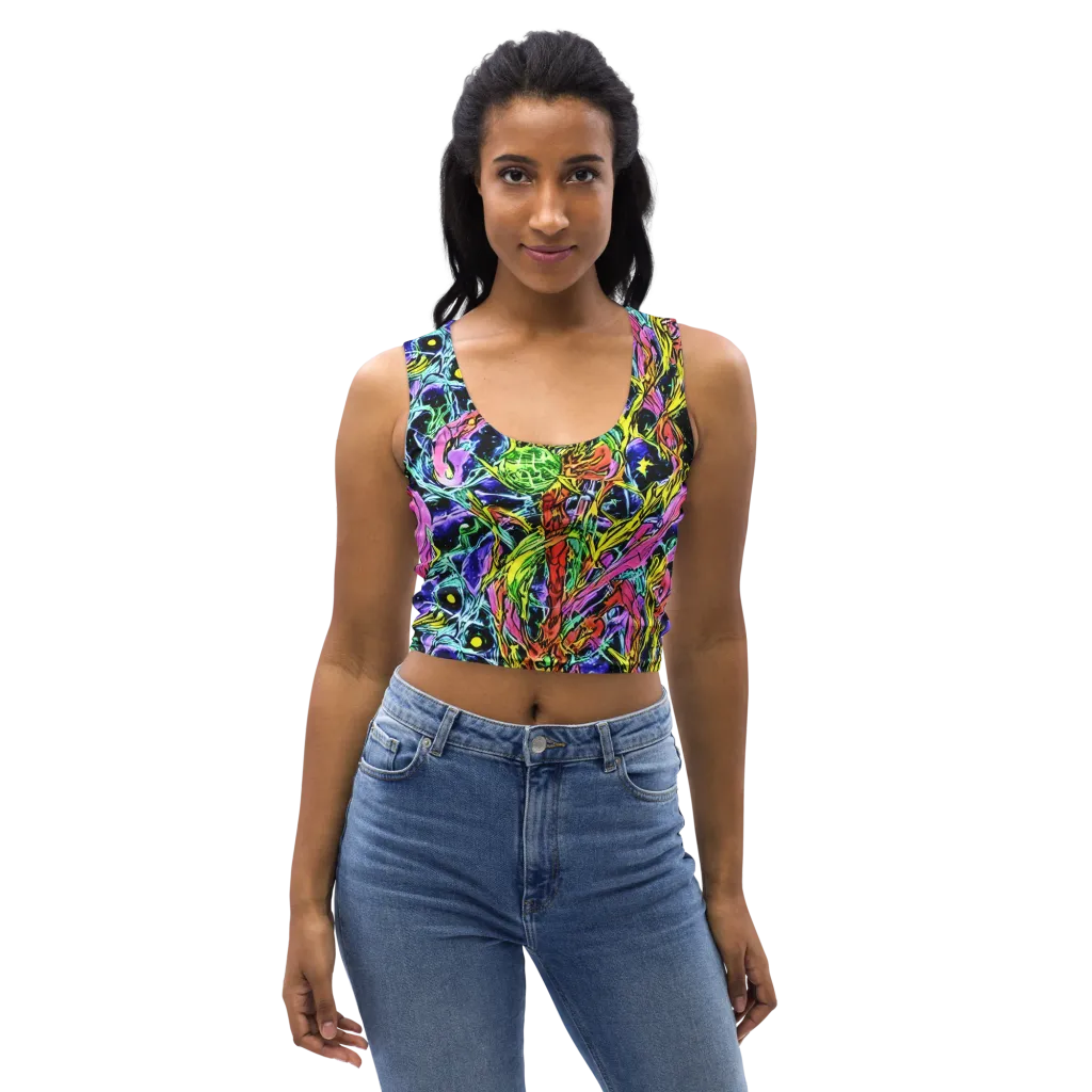Astral Plumage on Crop Top — Front