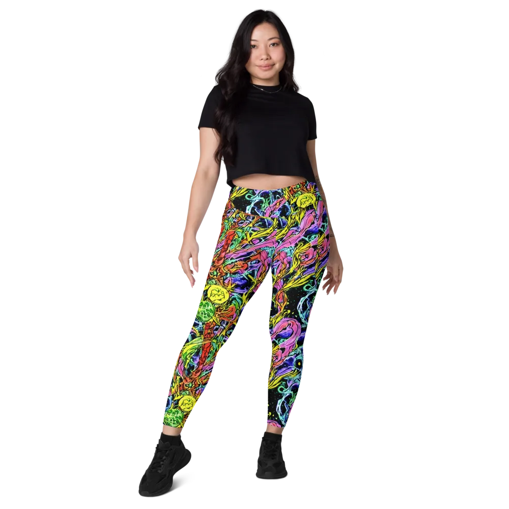 Astral Plumage on Leggings with Pockets — Front