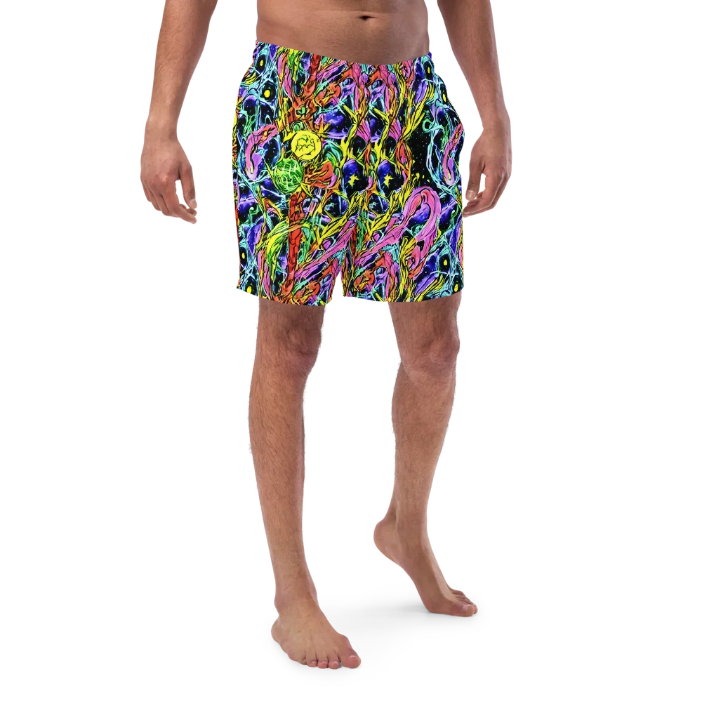 Astral Plumage on Swim Trunks — Front