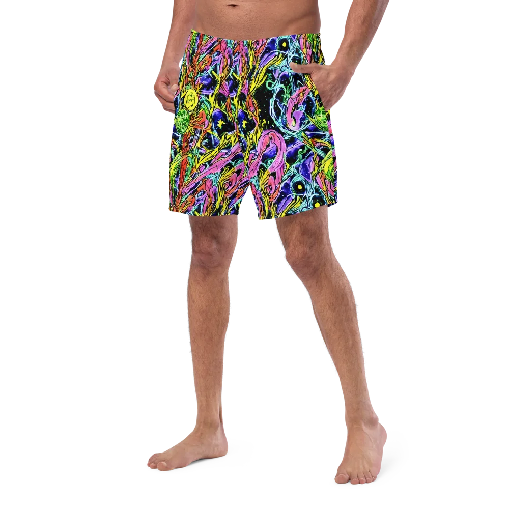 Astral Plumage on Swim Trunks — Left Front