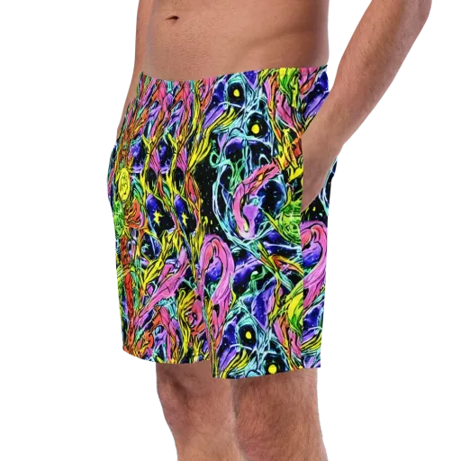 Astral Plumage on a Swim Trunks