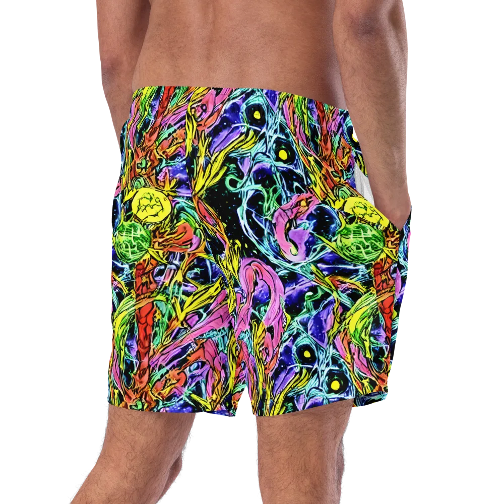 Astral Plumage on Swim Trunks — Right Back