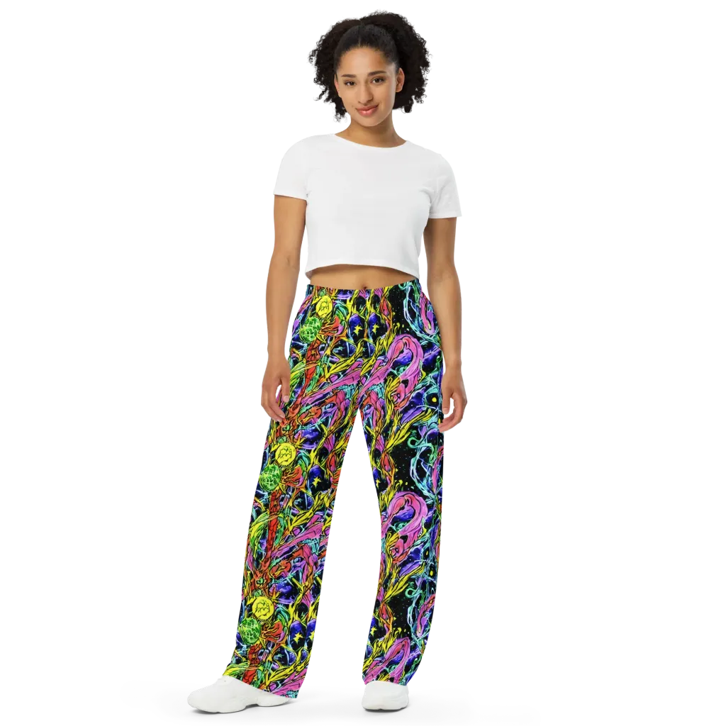 Astral Plumage on Wide-Leg Pants — Front
