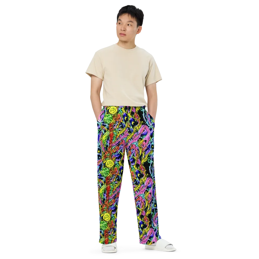 Astral Plumage on Wide-Leg Pants — Front
