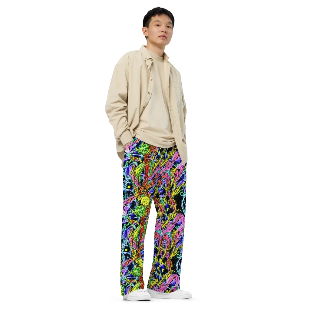 Astral Plumage on Wide-Leg Pants — Right Front