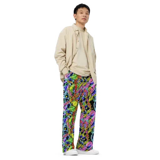 Astral Plumage on a Wide-Leg Pants