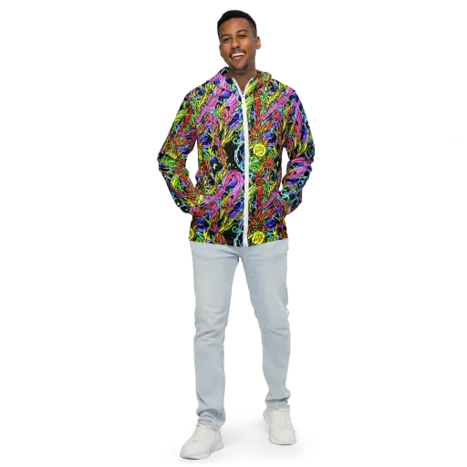 Astral Plumage on a Men's Windbreaker
