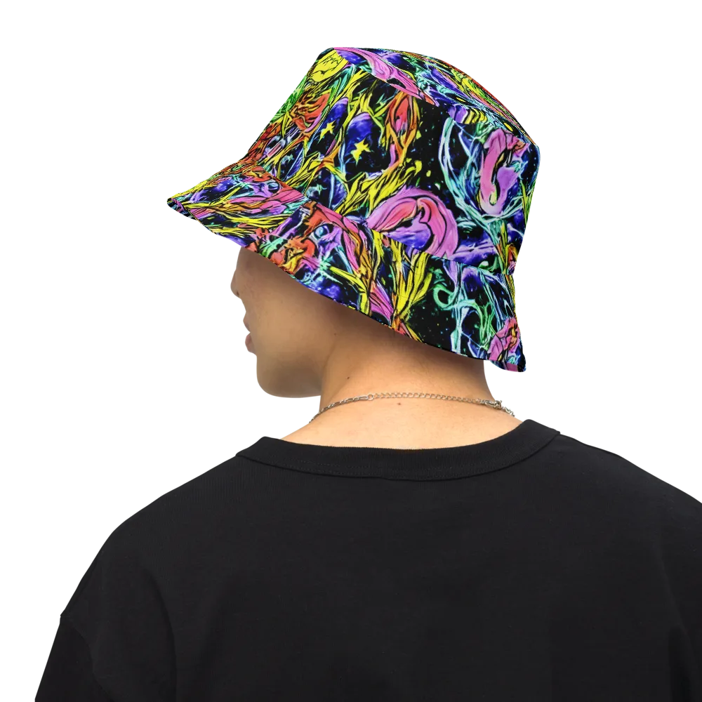 Astral Plumage on Reversible Bucket Hat — Back Inside