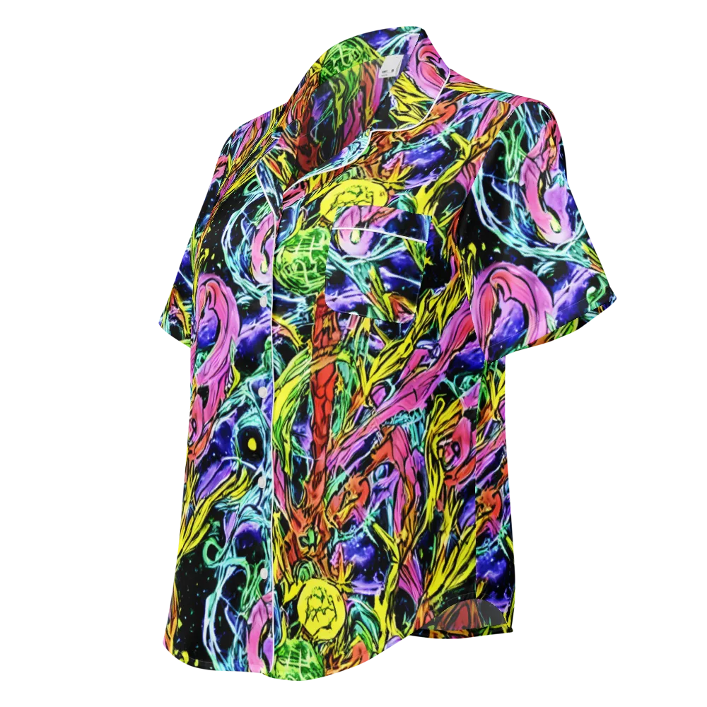 Astral Plumage on Women's Short Sleeve Pajama Top — Left Front
