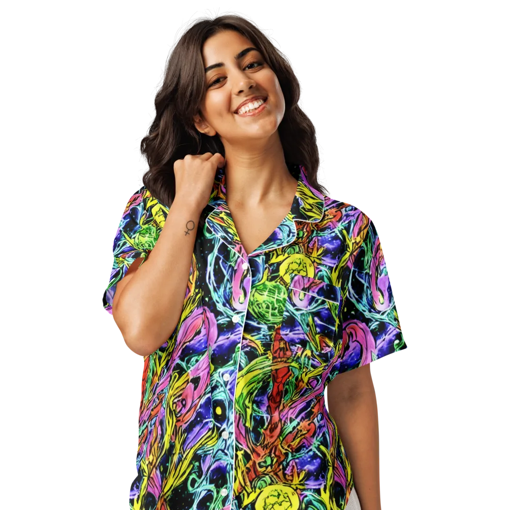 Astral Plumage on Women's Short Sleeve Pajama Top — Front