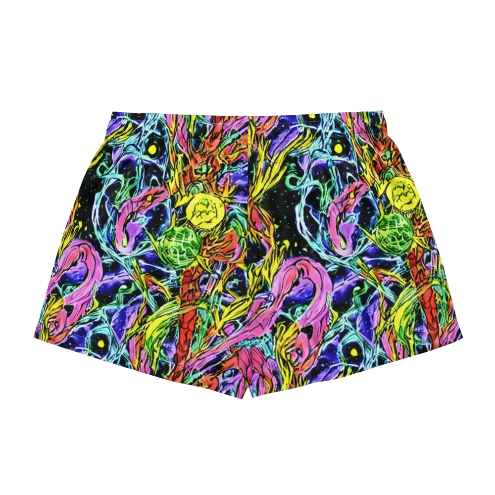 Astral Plumage on Women's Pajama Shorts — Back
