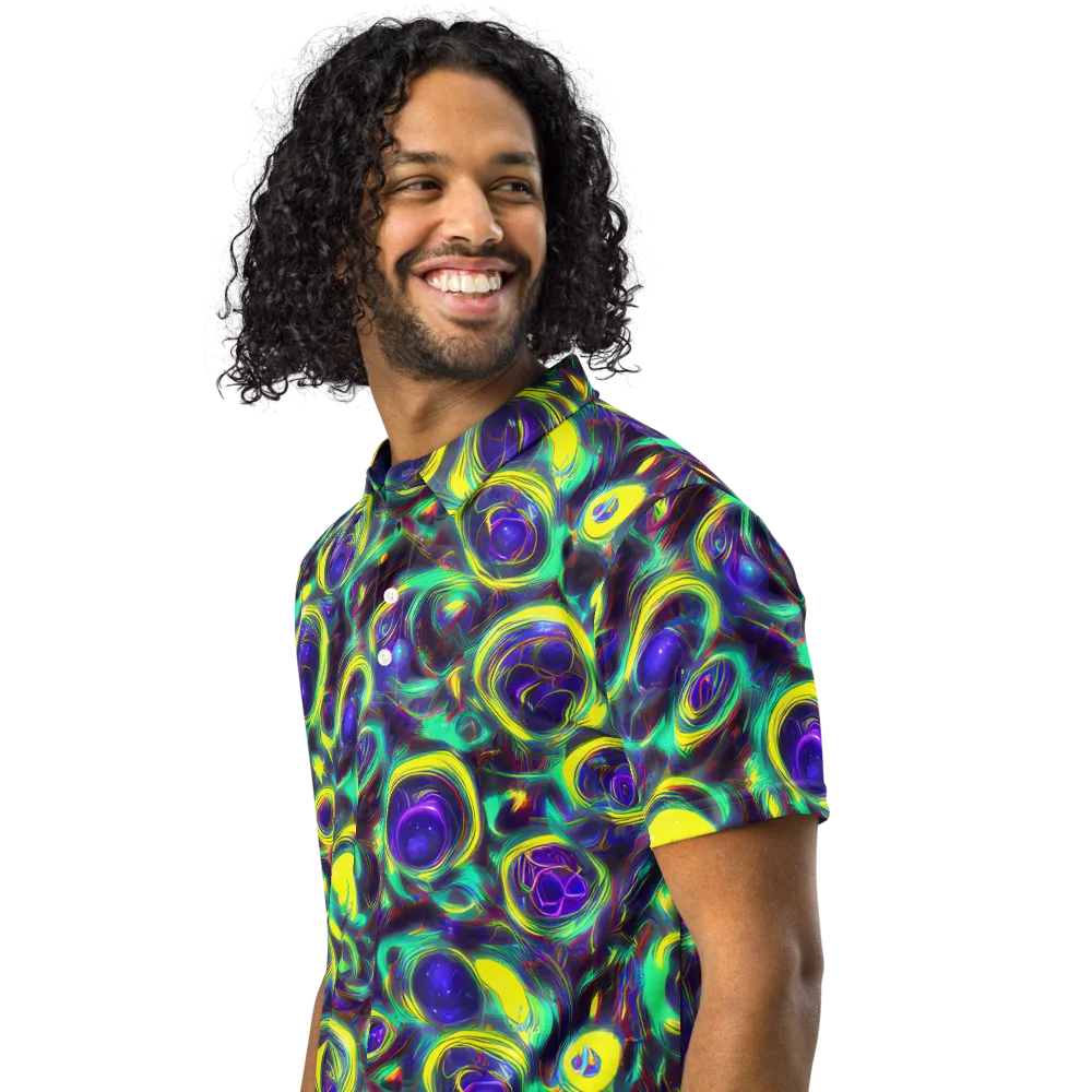 The Electric Eye on Men's Slim Fit Polo Shirt — Left Front