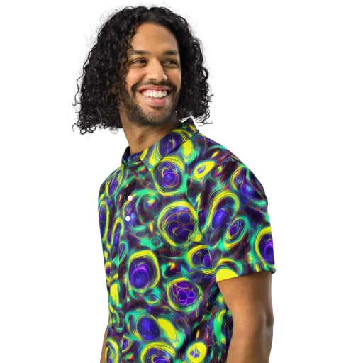 The Electric Eye on a Men's Slim Fit Polo Shirt