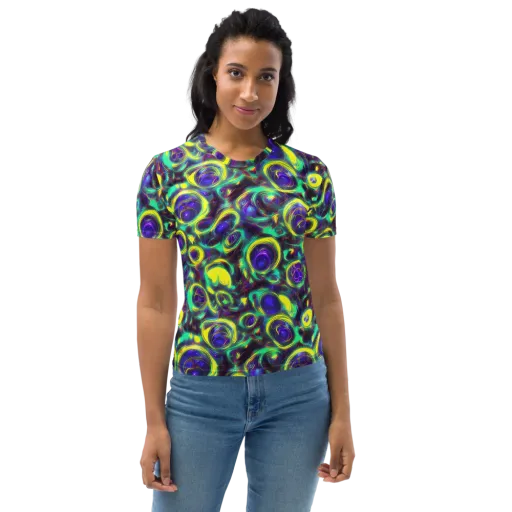 The Electric Eye on a Women's Crew Neck T-Shirt