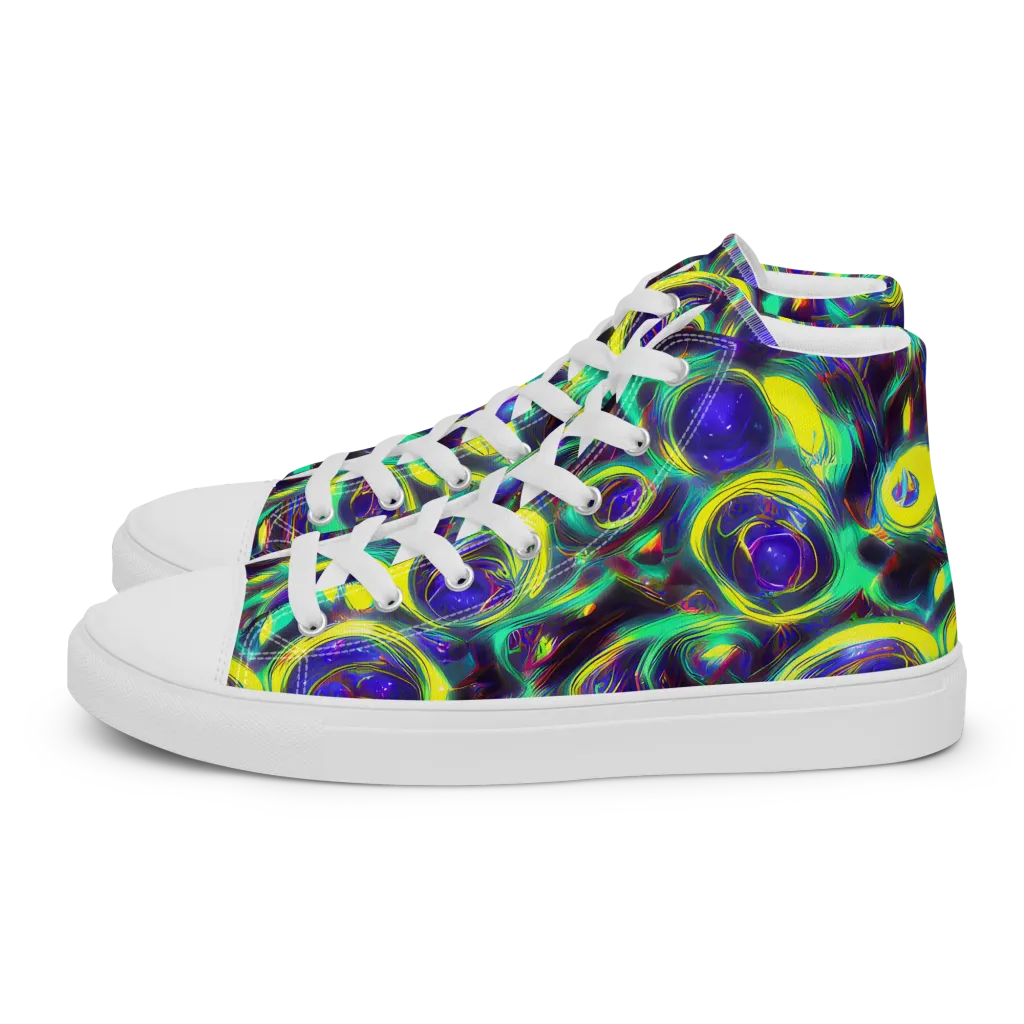The Electric Eye on Women's High Top Canvas Shoes — Left