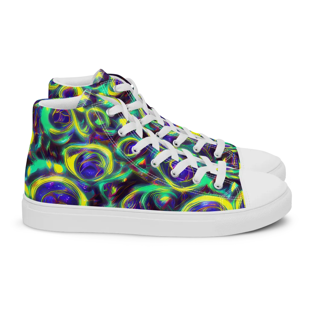 The Electric Eye on Women's High Top Canvas Shoes — Right