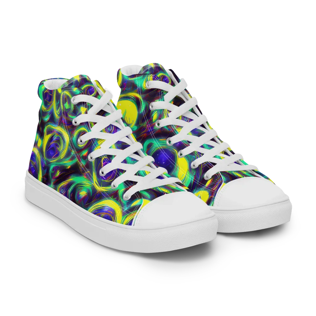 The Electric Eye on Women's High Top Canvas Shoes — Right Front