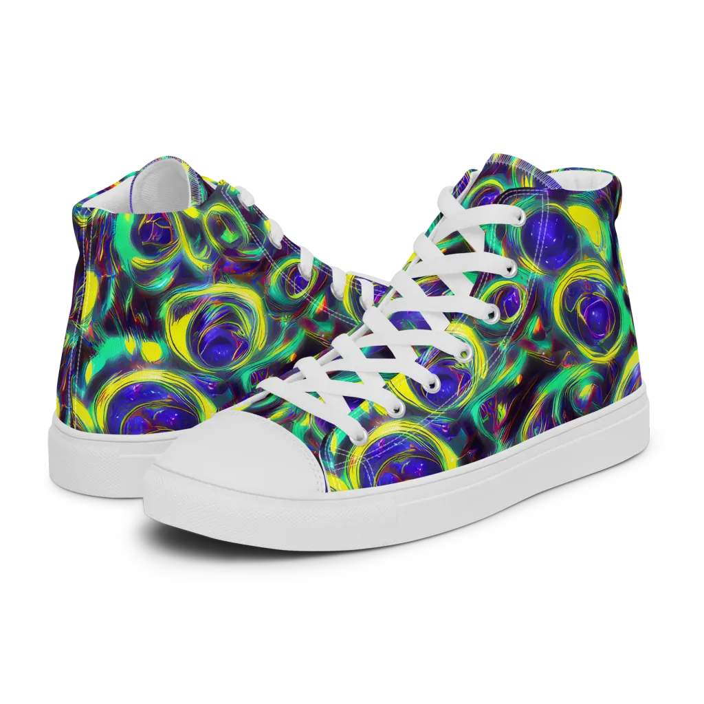 The Electric Eye on Women's High Top Canvas Shoes — Left
