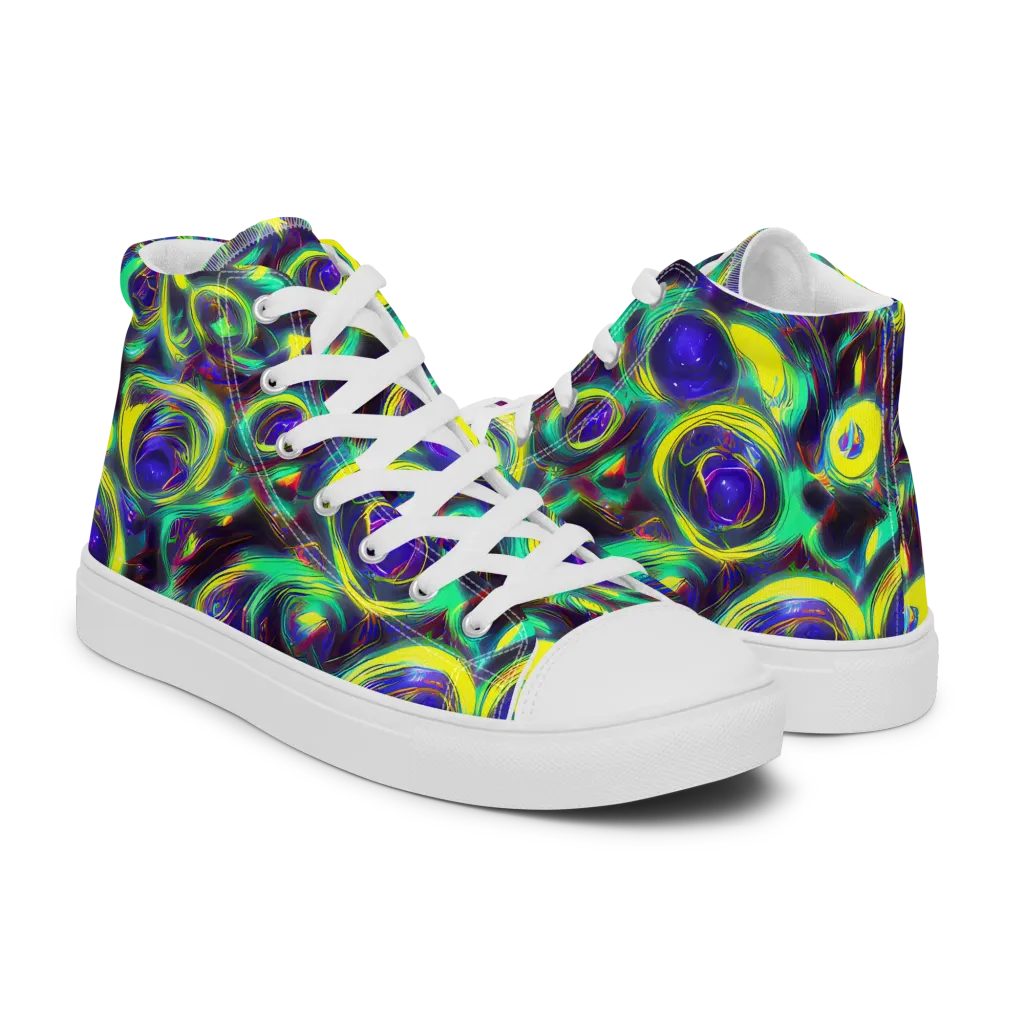 The Electric Eye on Women's High Top Canvas Shoes — Right