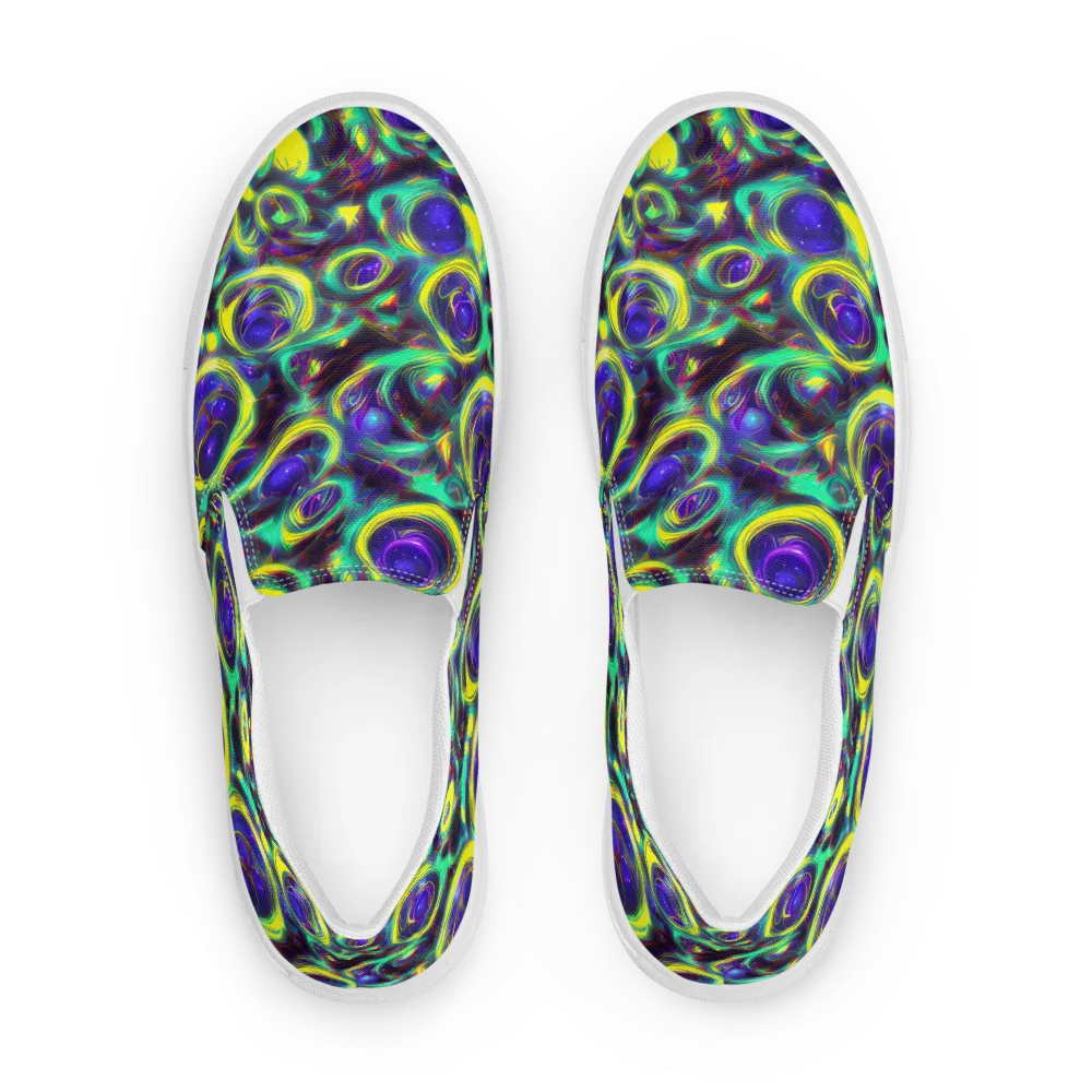 The Electric Eye on Men's Slip-On Canvas Shoes — Front