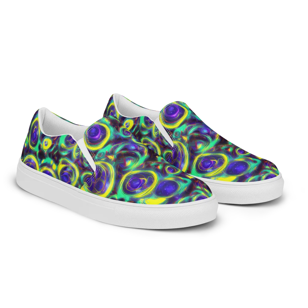The Electric Eye on Men's Slip-On Canvas Shoes — Right Front