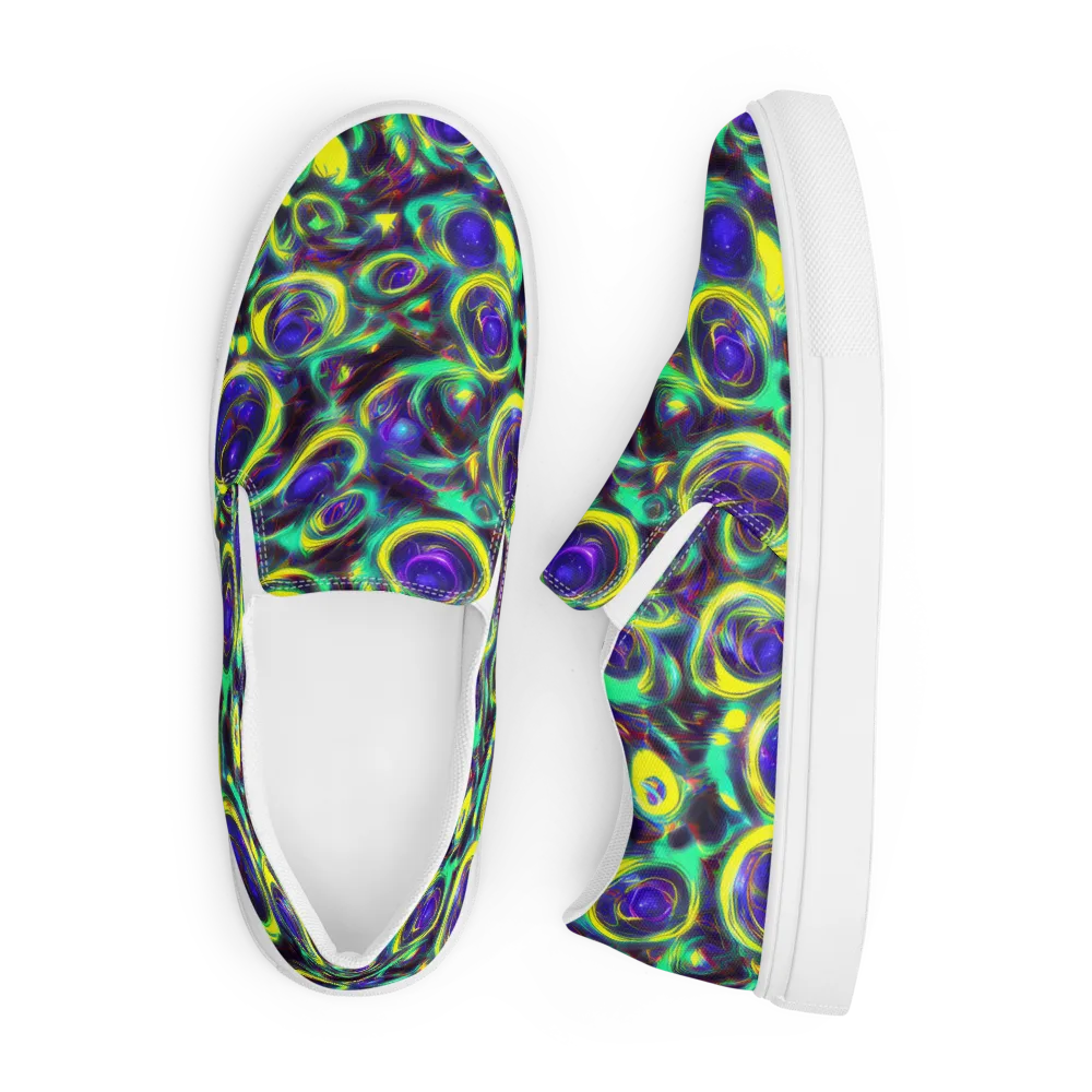 The Electric Eye on Men's Slip-On Canvas Shoes — Front