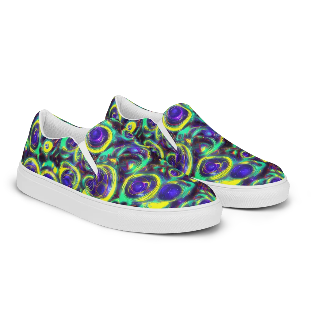 The Electric Eye on Women's Slip-On Canvas Shoes — Right Front