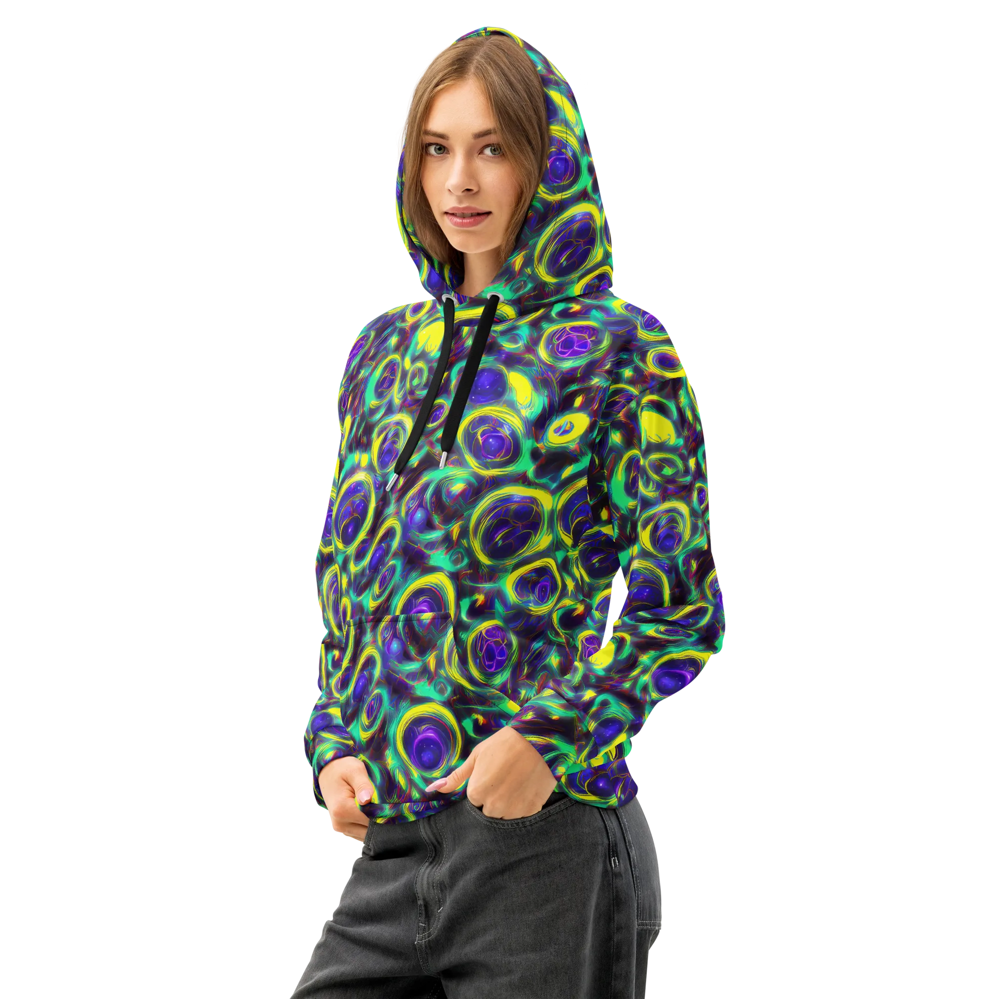 The Electric Eye on Cotton Hoodie — Left Front
