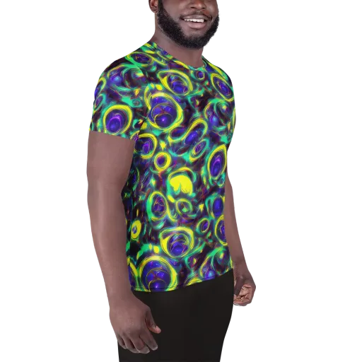 The Electric Eye on a Men's Athletic T-Shirt