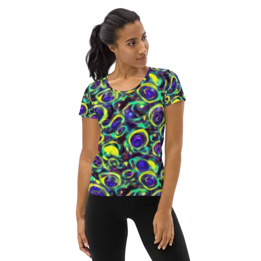 The Electric Eye on a Women's Athletic T-Shirt