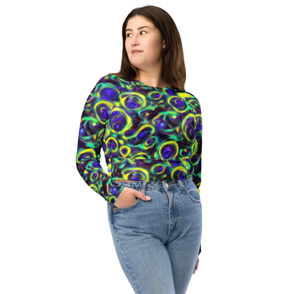 The Electric Eye on Long Sleeve Crop Top — Front