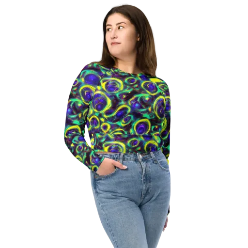 The Electric Eye on a Long Sleeve Crop Top
