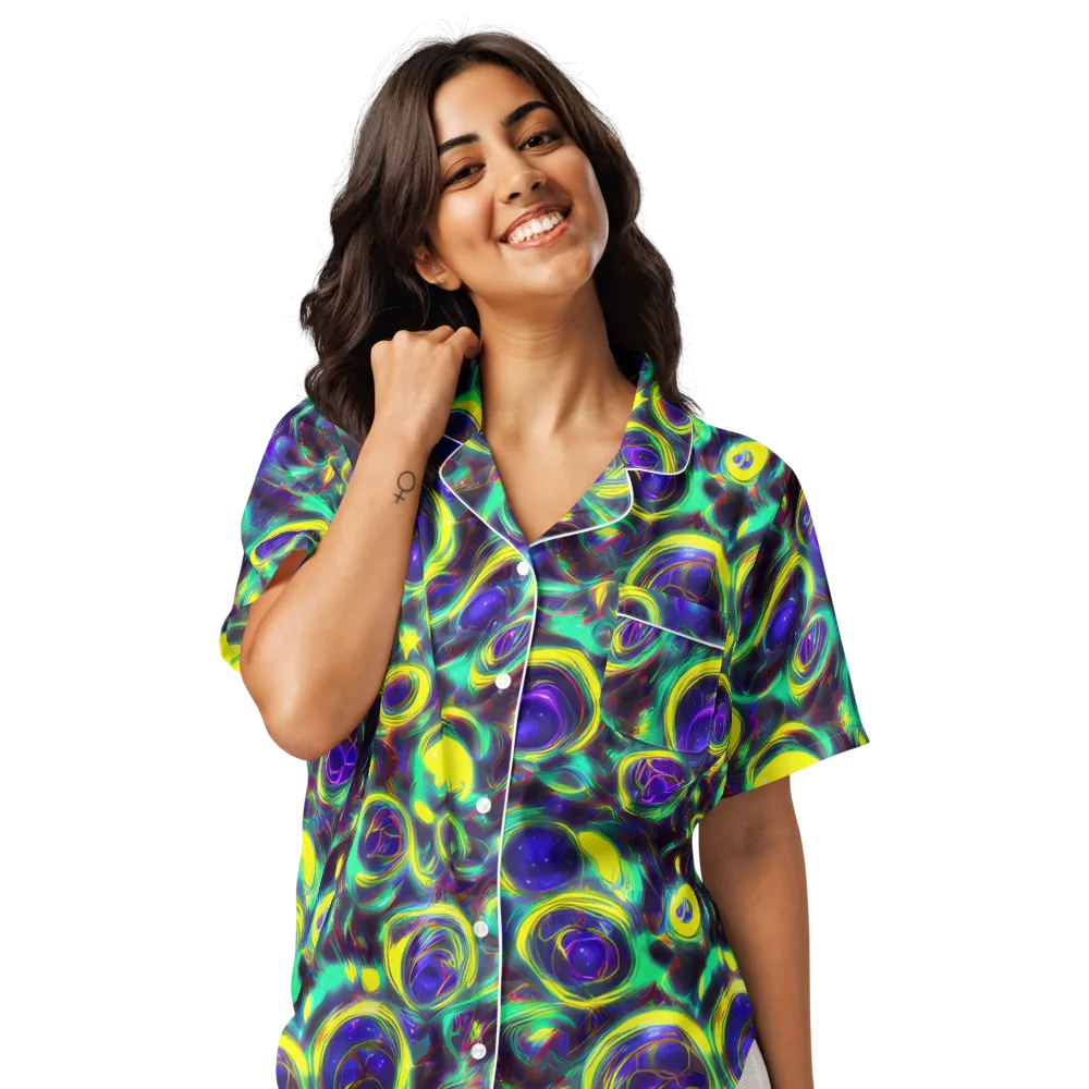 The Electric Eye on Women's Short Sleeve Pajama Top — Front