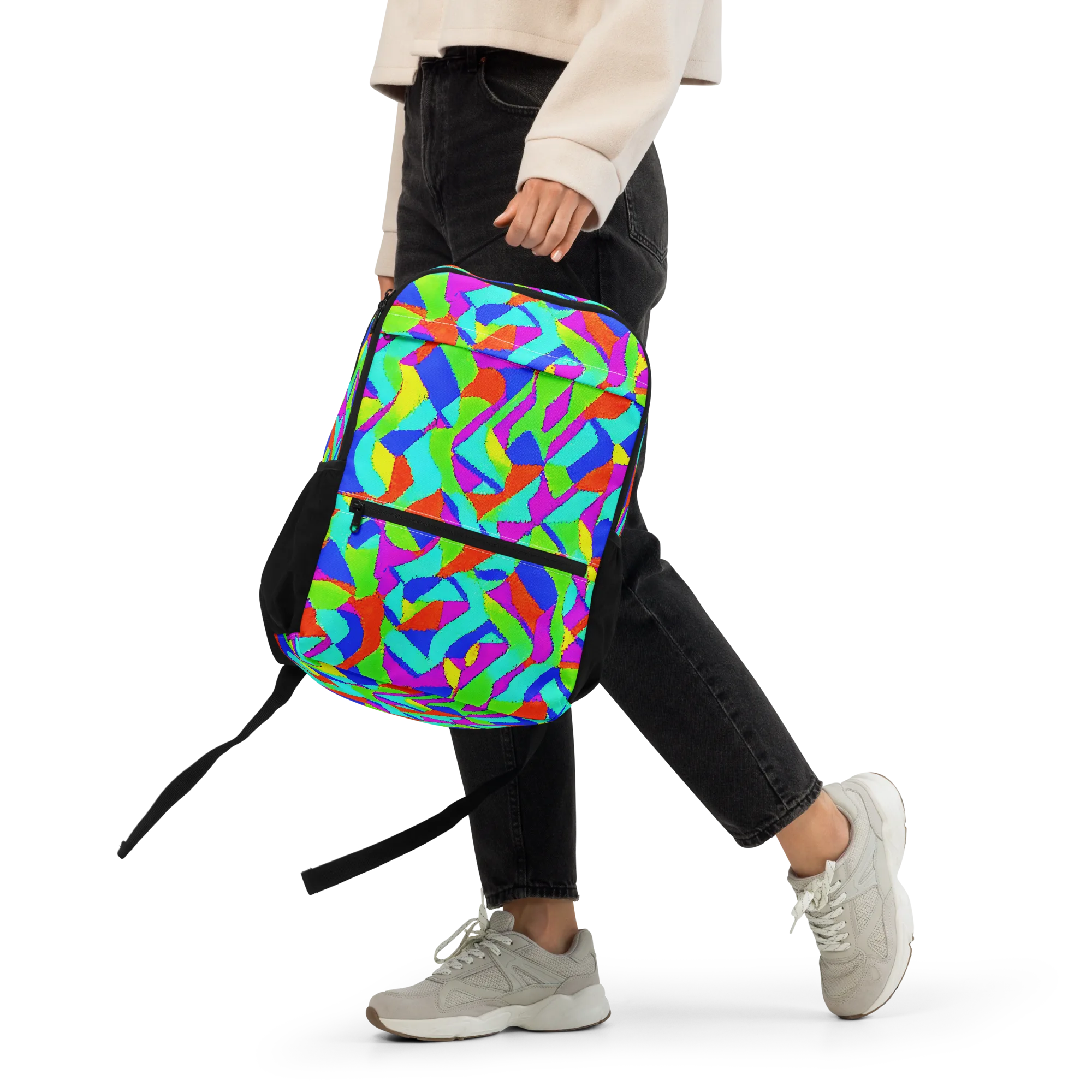 Neon Collage on Utility Backpack — Front