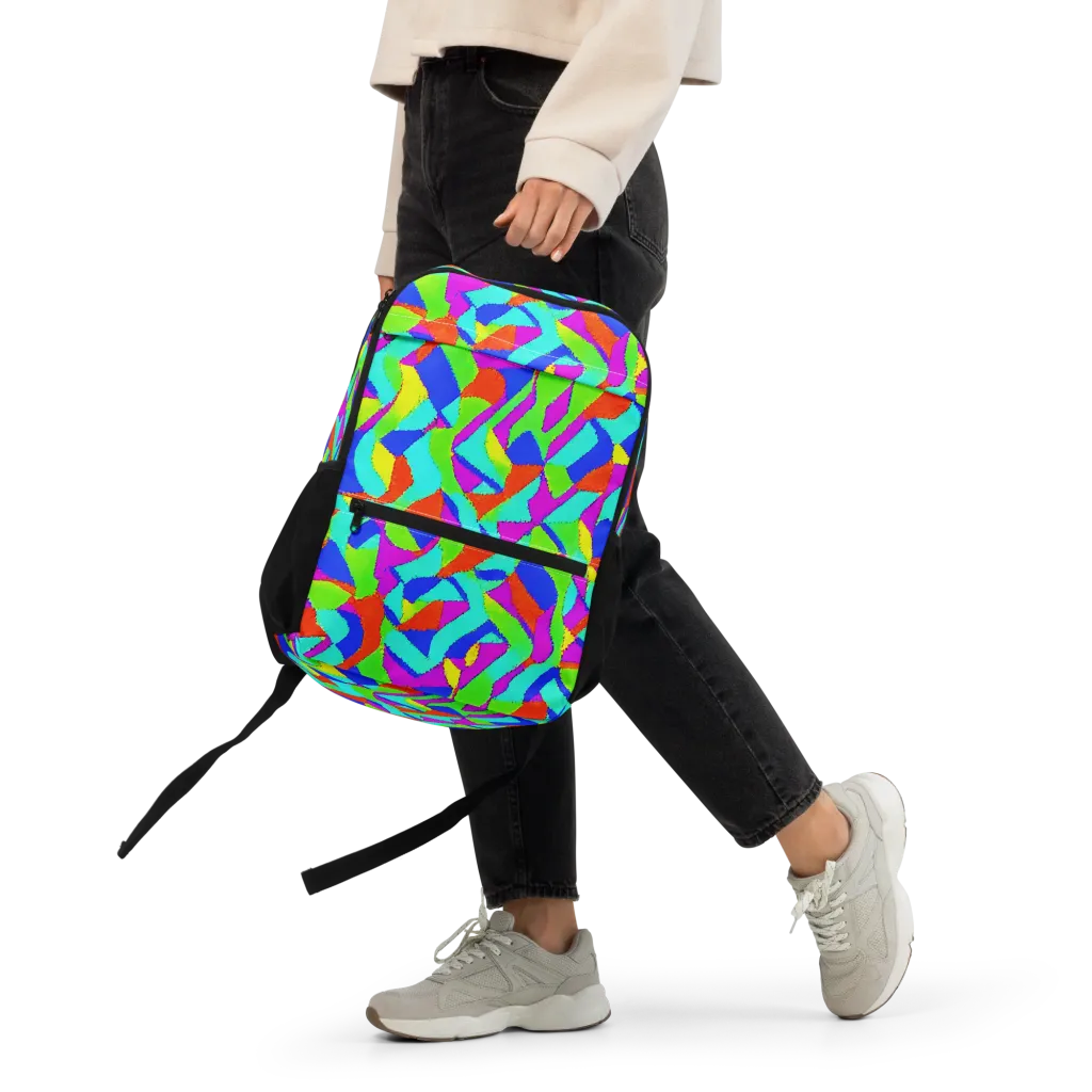 Neon Collage on Utility Backpack — Front
