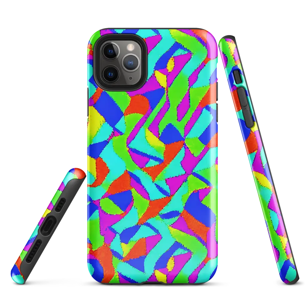 Neon Collage on Tough Case for iPhone® — Front