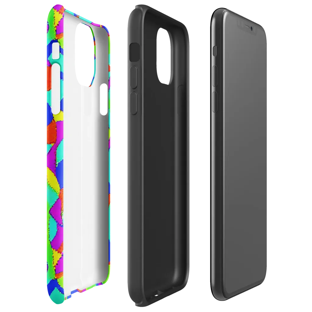 Neon Collage on Tough Case for iPhone® — Right