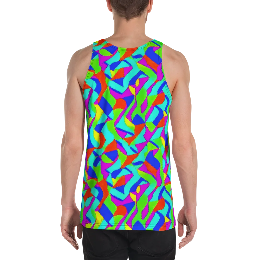 Neon Collage on Men's Tank Top — Back
